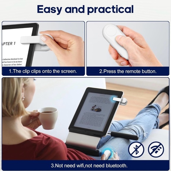 Remote Control Page Turner for Kindle Paperwhite Oasis Kobo eReaders NIB - Picture 3 of 9
